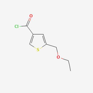molecular formula C8H9ClO2S B568126 5-(Ethoxymethyl)thiophene-3-carbonyl chloride CAS No. 111859-83-7