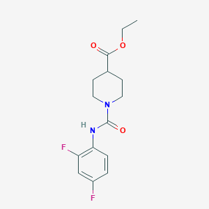 molecular formula C15H18F2N2O3 B5681314 Ethyl 1-[(2,4-difluorophenyl)carbamoyl]piperidine-4-carboxylate 