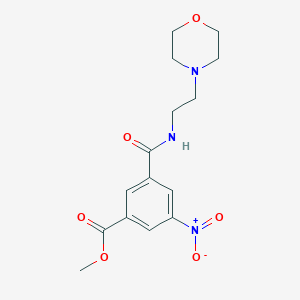 molecular formula C15H19N3O6 B5681344 METHYL 3-{[(2-MORPHOLINOETHYL)AMINO]CARBONYL}-5-NITROBENZOATE 