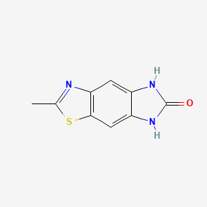 molecular formula C9H7N3OS B568141 2-Methyl-5H-imidazo[4,5-f][1,3]benzothiazol-6-ol CAS No. 113895-38-8