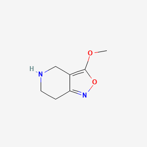 molecular formula C7H10N2O2 B568144 3-Methoxy-4,5,6,7-tetrahydroisoxazolo[4,3-c]pyridine CAS No. 113932-51-7