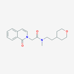 molecular formula C19H24N2O3 B5681520 N-methyl-2-(1-oxoisoquinolin-2(1H)-yl)-N-[2-(tetrahydro-2H-pyran-4-yl)ethyl]acetamide 