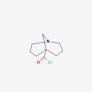 molecular formula C9H14ClNO B568155 1-Azabicyclo[3.3.1]nonane-5-carbonyl chloride CAS No. 119103-13-8