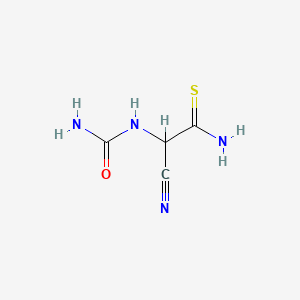 molecular formula C4H6N4OS B568159 (Carbamoylamino)(cyano)ethanethioamide CAS No. 114794-40-0