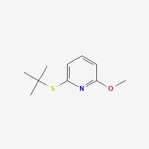 molecular formula C10H15NOS B568162 2-Methoxy-6-[(2-methyl-2-propanyl)sulfanyl]pyridine CAS No. 122734-04-7