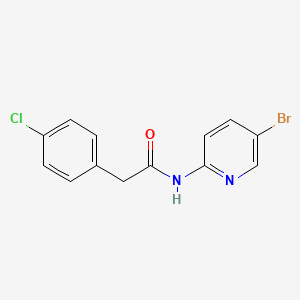 molecular formula C13H10BrClN2O B5681625 N-(5-bromopyridin-2-yl)-2-(4-chlorophenyl)acetamide 