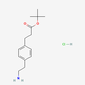 molecular formula C15H24ClNO2 B568203 Tert-butyl 3-[4-(2-amino-ethyl)-phenyl]-propionate hydrochloride CAS No. 116856-71-4
