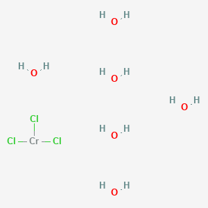 molecular formula Cl3Cr<br>CrCl3 B056821 Chromium(III) chloride hexahydrate CAS No. 10060-12-5