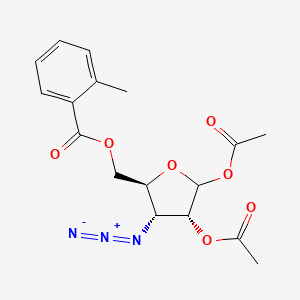 1,2-Di-O-acetyl-3-azido-3-deoxy-5-O-(p-toluoyl)-D-ribofuranose