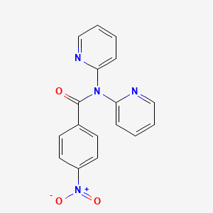 molecular formula C17H12N4O3 B5682364 4-NITRO-N,N-BIS(PYRIDIN-2-YL)BENZAMIDE 