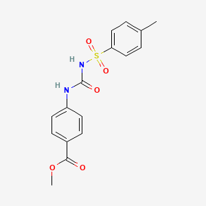 molecular formula C16H16N2O5S B5682526 Methyl 4-({[(4-methylphenyl)sulfonyl]carbamoyl}amino)benzoate 