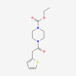 molecular formula C13H18N2O3S B5682694 ETHYL 4-[2-(2-THIENYL)ACETYL]TETRAHYDRO-1(2H)-PYRAZINECARBOXYLATE 