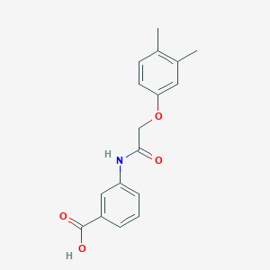 molecular formula C17H17NO4 B5682750 3-(2-(3,4-Dimethylphenoxy)acetamido)benzoic acid 