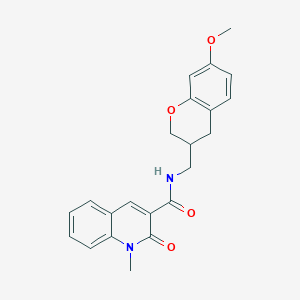molecular formula C22H22N2O4 B5683033 N-[(7-methoxy-3,4-dihydro-2H-chromen-3-yl)methyl]-1-methyl-2-oxoquinoline-3-carboxamide 