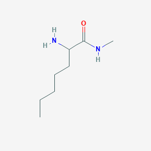 molecular formula C8H18N2O B568305 2-amino-N-methylheptanamide CAS No. 28211-04-3