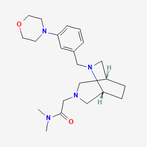 molecular formula C22H34N4O2 B5683058 N,N-dimethyl-2-[(1S,5R)-6-[(3-morpholin-4-ylphenyl)methyl]-3,6-diazabicyclo[3.2.2]nonan-3-yl]acetamide 