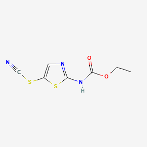 molecular formula C7H7N3O2S2 B568312 ethyl N-(5-thiocyanato-1,3-thiazol-2-yl)carbamate CAS No. 116636-52-3