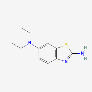 molecular formula C11H15N3S B568324 2,6-Benzothiazolediamine,N6,N6-diethyl-(9CI) CAS No. 121436-48-4