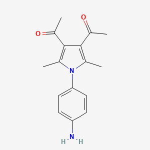 molecular formula C16H18N2O2 B5683262 1-[4-ACETYL-1-(4-AMINOPHENYL)-2,5-DIMETHYL-1H-PYRROL-3-YL]ETHAN-1-ONE 