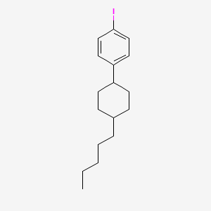 molecular formula C17H25I B568337 1-Iodo-4-(4-pentylcyclohexyl)benzene CAS No. 116963-80-5