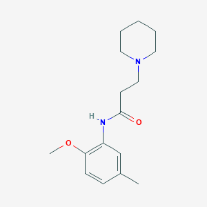 molecular formula C16H24N2O2 B5683432 N-(2-methoxy-5-methylphenyl)-3-(piperidin-1-yl)propanamide 