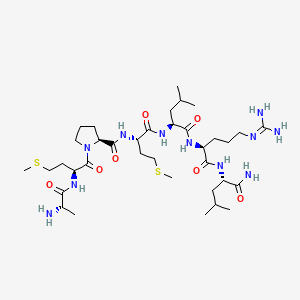 molecular formula C36H67N11O7S2 B568348 Catch-relaxing peptide (CARP) CAS No. 111846-40-3