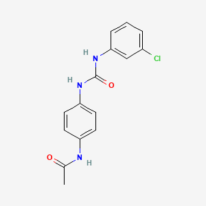 molecular formula C15H14ClN3O2 B5683710 N-[4-[(3-chlorophenyl)carbamoylamino]phenyl]acetamide 