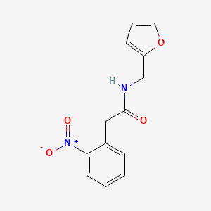 molecular formula C13H12N2O4 B5683783 N-[(FURAN-2-YL)METHYL]-2-(2-NITROPHENYL)ACETAMIDE 