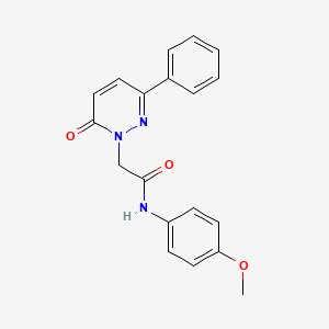 molecular formula C19H17N3O3 B5684094 N-(4-methoxyphenyl)-2-(6-oxo-3-phenylpyridazin-1(6H)-yl)acetamide 