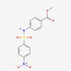 molecular formula C14H12N2O6S B5684164 Methyl 4-[(4-nitrophenyl)sulfonylamino]benzoate 