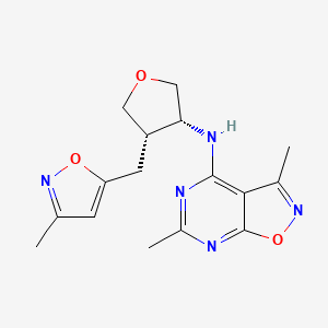 molecular formula C16H19N5O3 B5684247 3,6-dimethyl-N-[(3R,4S)-4-[(3-methyl-1,2-oxazol-5-yl)methyl]oxolan-3-yl]-[1,2]oxazolo[5,4-d]pyrimidin-4-amine 