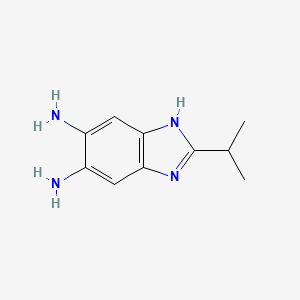 molecular formula C10H14N4 B568435 2-Isopropyl-1H-benzo[d]imidazole-5,6-diamine CAS No. 116204-48-9