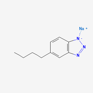 molecular formula C10H13N3Na B568446 sodium;5-butylbenzotriazol-1-ide CAS No. 118685-34-0