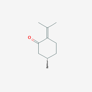 molecular formula C10H16O B056846 (-)-Pulegone CAS No. 3391-90-0