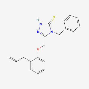 molecular formula C19H19N3OS B5684633 4-BENZYL-5-{[2-(PROP-2-EN-1-YL)PHENOXY]METHYL}-4H-1,2,4-TRIAZOLE-3-THIOL 