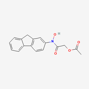 molecular formula C17H15NO4 B568480 [2-[9H-fluoren-2-yl(hydroxy)amino]-2-oxoethyl] acetate CAS No. 115227-92-4