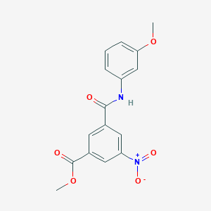 molecular formula C16H14N2O6 B5684903 Methyl 3-[(3-methoxyphenyl)carbamoyl]-5-nitrobenzoate 