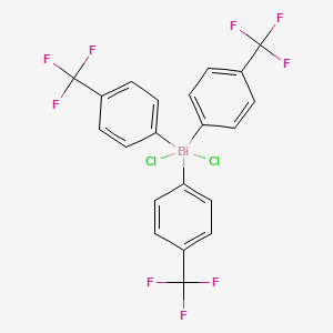 molecular formula C21H12BiCl2F9 B568496 Tris[4-(trifluoromethyl)phenyl]bismuth(2+);dichloride CAS No. 121882-75-5