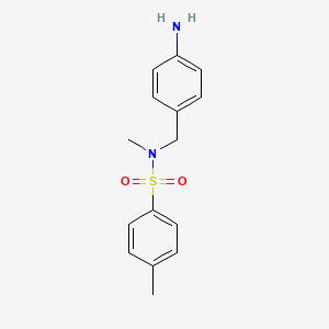 molecular formula C15H18N2O2S B568500 N-(4-Aminobenzyl)-N,4-dimethylbenzenesulfonamide CAS No. 115562-53-3