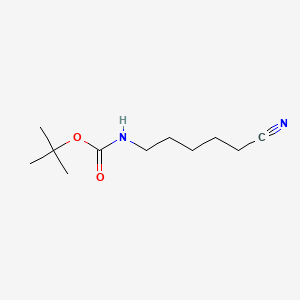 molecular formula C11H20N2O2 B568509 Carbamic acid, (5-cyanopentyl)-, 1,1-dimethylethyl ester (9CI) CAS No. 118110-05-7