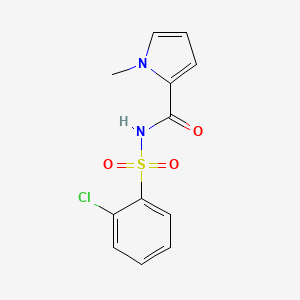 molecular formula C12H11ClN2O3S B5685092 N-(2-CHLOROBENZENESULFONYL)-1-METHYL-1H-PYRROLE-2-CARBOXAMIDE 