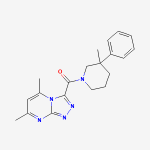 molecular formula C20H23N5O B5685182 (5,7-Dimethyl-[1,2,4]triazolo[4,3-a]pyrimidin-3-yl)-(3-methyl-3-phenylpiperidin-1-yl)methanone 