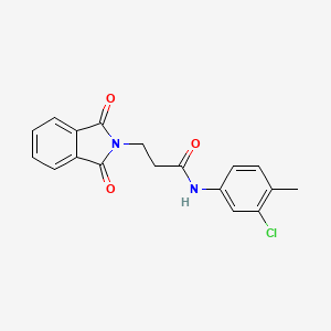 molecular formula C18H15ClN2O3 B5685213 N-(3-Chloro-4-methylphenyl)-3-(1,3-dioxo-2,3-dihydro-1H-isoindol-2-YL)propanamide 