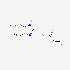 molecular formula C12H14N2O2S B5685256 ethyl [(5-methyl-1H-benzimidazol-2-yl)sulfanyl]acetate 