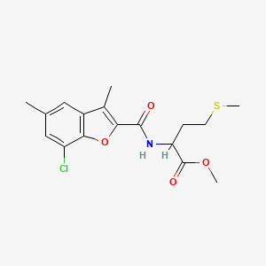 molecular formula C17H20ClNO4S B5685356 Methyl 2-[(7-chloro-3,5-dimethyl-1-benzofuran-2-carbonyl)amino]-4-methylsulfanylbutanoate 