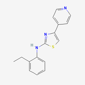 molecular formula C16H15N3S B5685470 N-(2-ethylphenyl)-4-(pyridin-4-yl)-1,3-thiazol-2-amine 