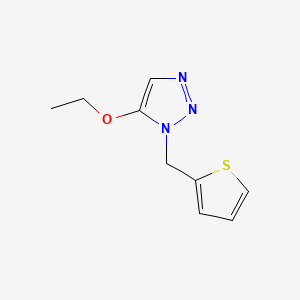 molecular formula C9H11N3OS B568549 5-Ethoxy-1-(thiophen-2-ylmethyl)-1H-1,2,3-triazole CAS No. 124553-07-7