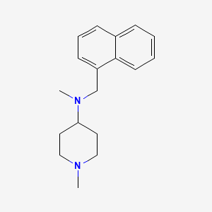 molecular formula C18H24N2 B5685512 N,1-dimethyl-N-(naphthalen-1-ylmethyl)piperidin-4-amine 