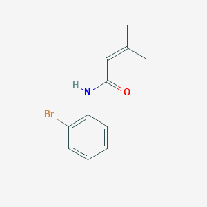 molecular formula C12H14BrNO B5685553 N-(2-bromo-4-methylphenyl)-3-methylbut-2-enamide 