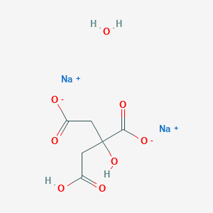 molecular formula C12H18Na4O17 B568557 Sodium hydrogen citrate sesquihydrate CAS No. 6132-05-4